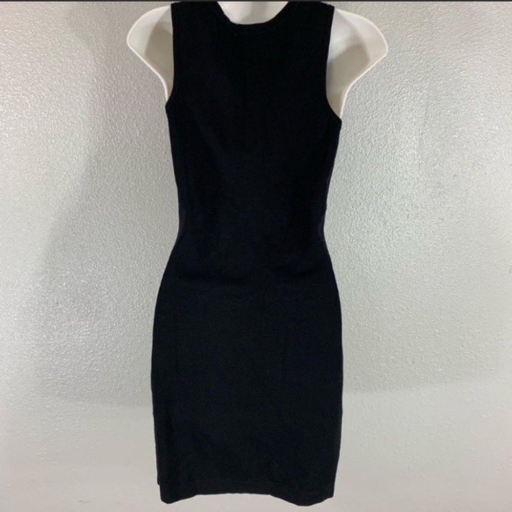 Bar III black off white knit bodycon dress R13 - Picture 5 of 6